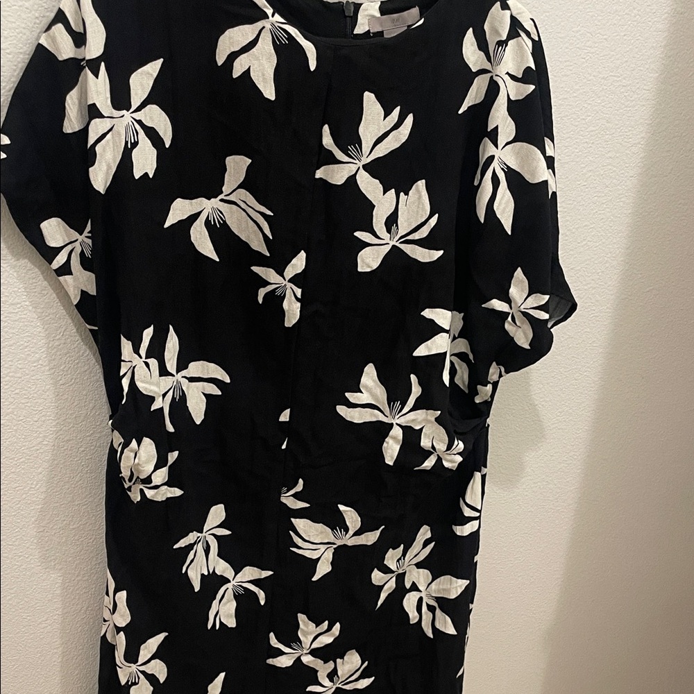 H&M Monochrome Floral Mini Dress
